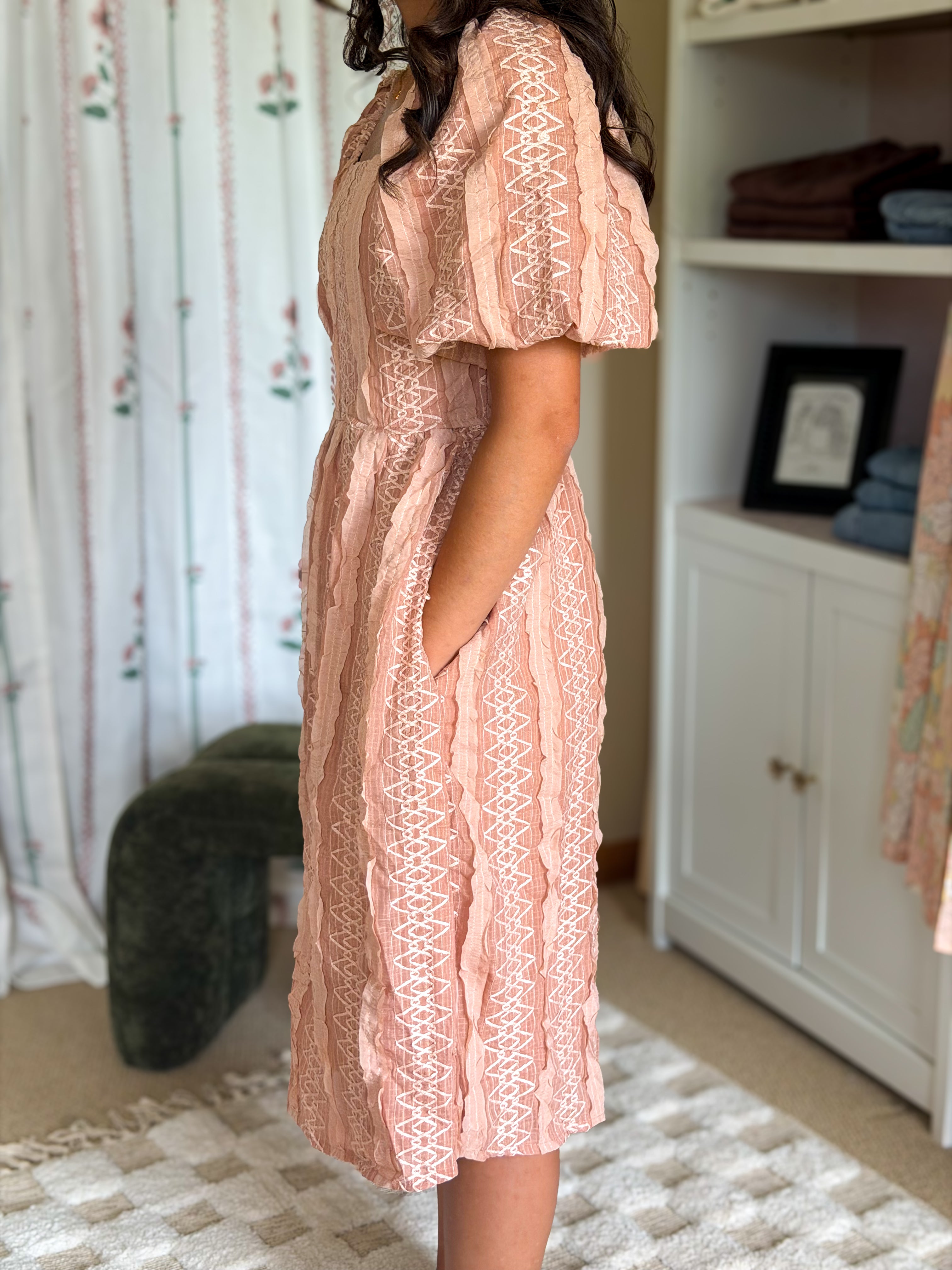 Textured Blush Dress