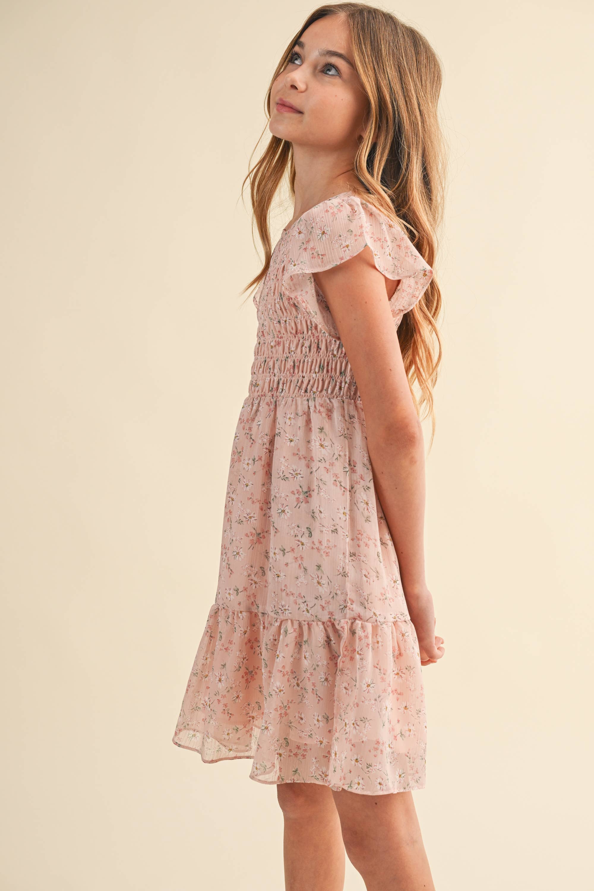 Floral Smocked Flounce Dress