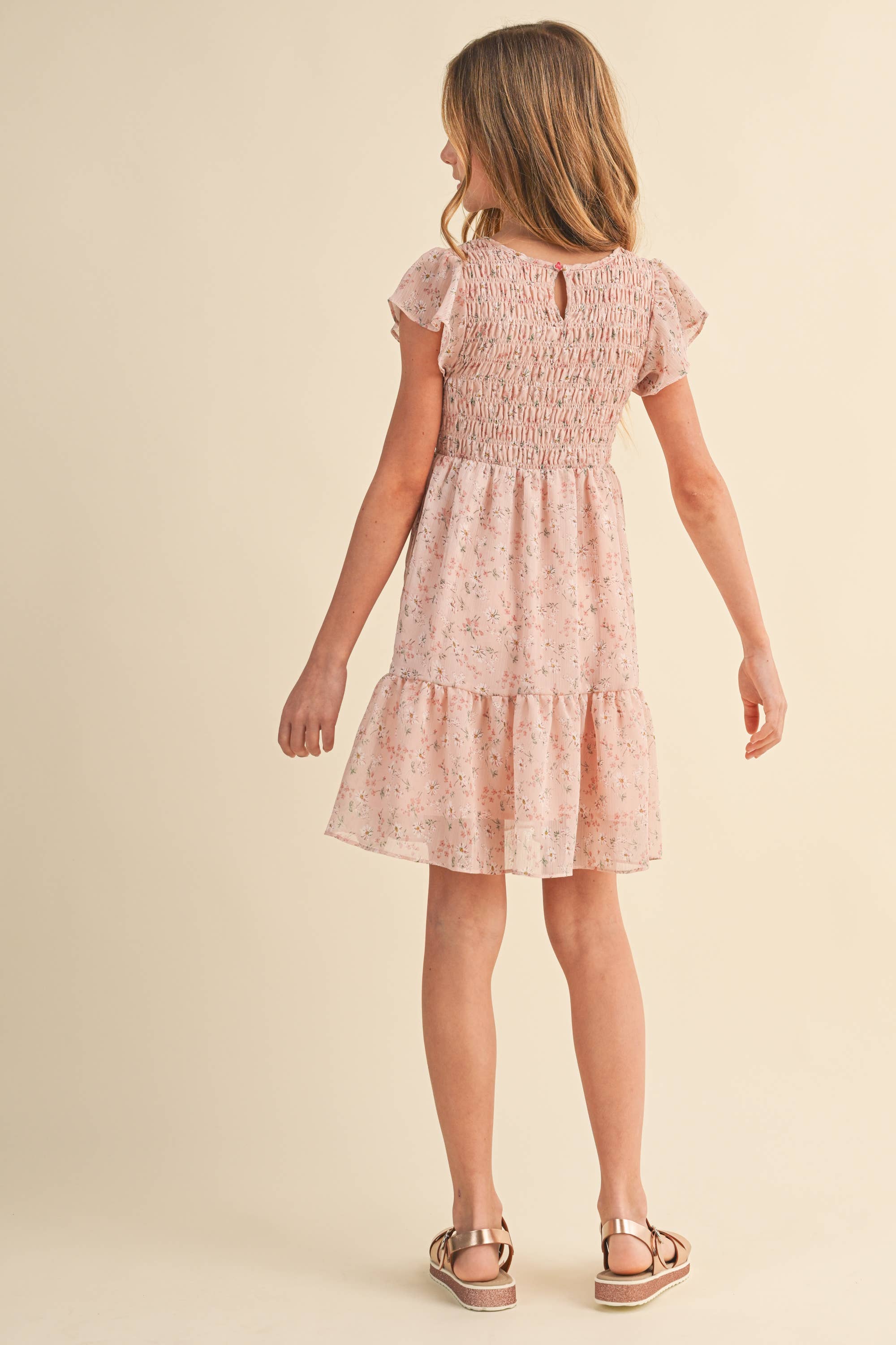 Floral Smocked Flounce Dress
