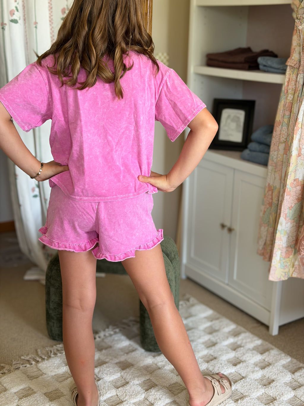 Mineral Washed Top and Shorts Set