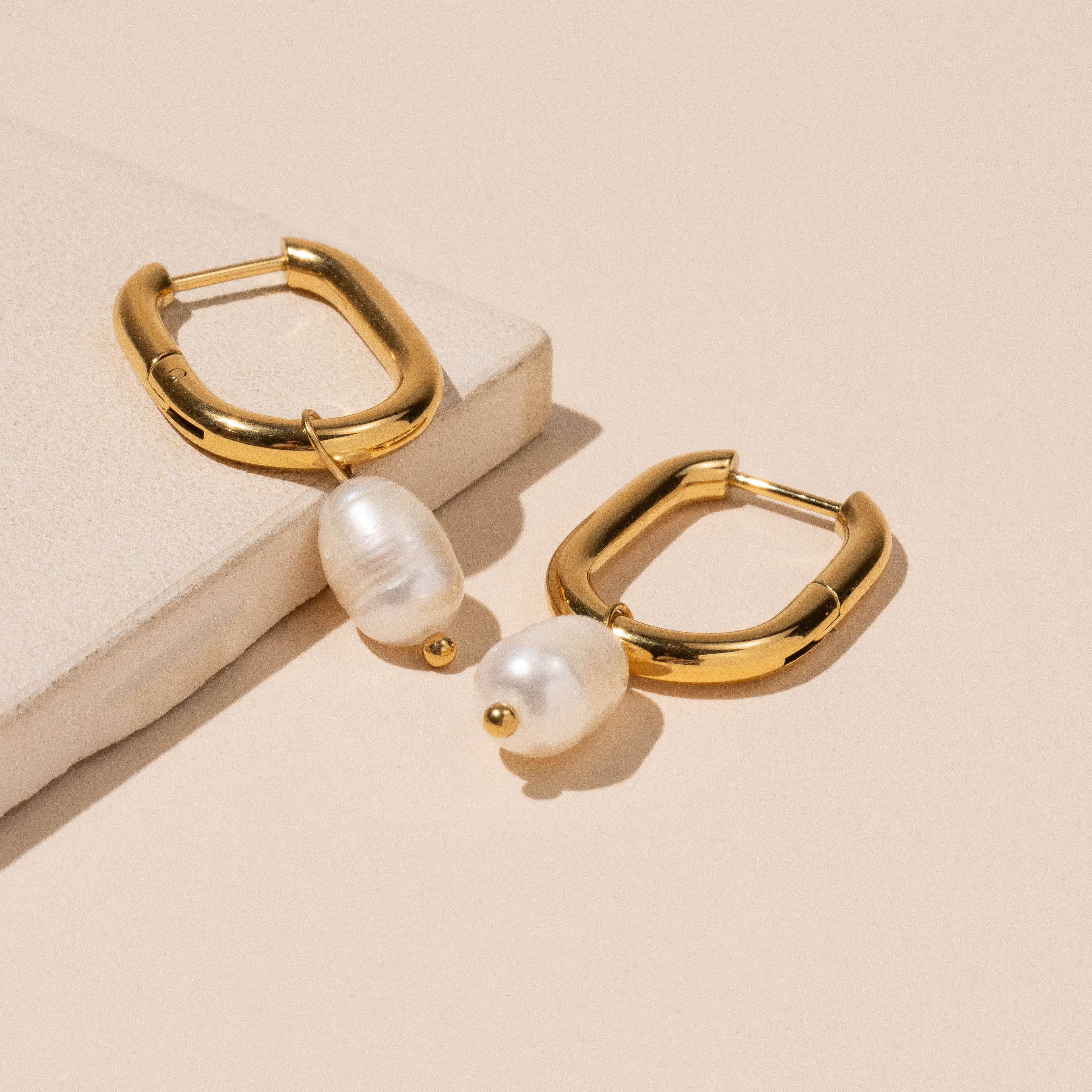 Pearl Charm Earings