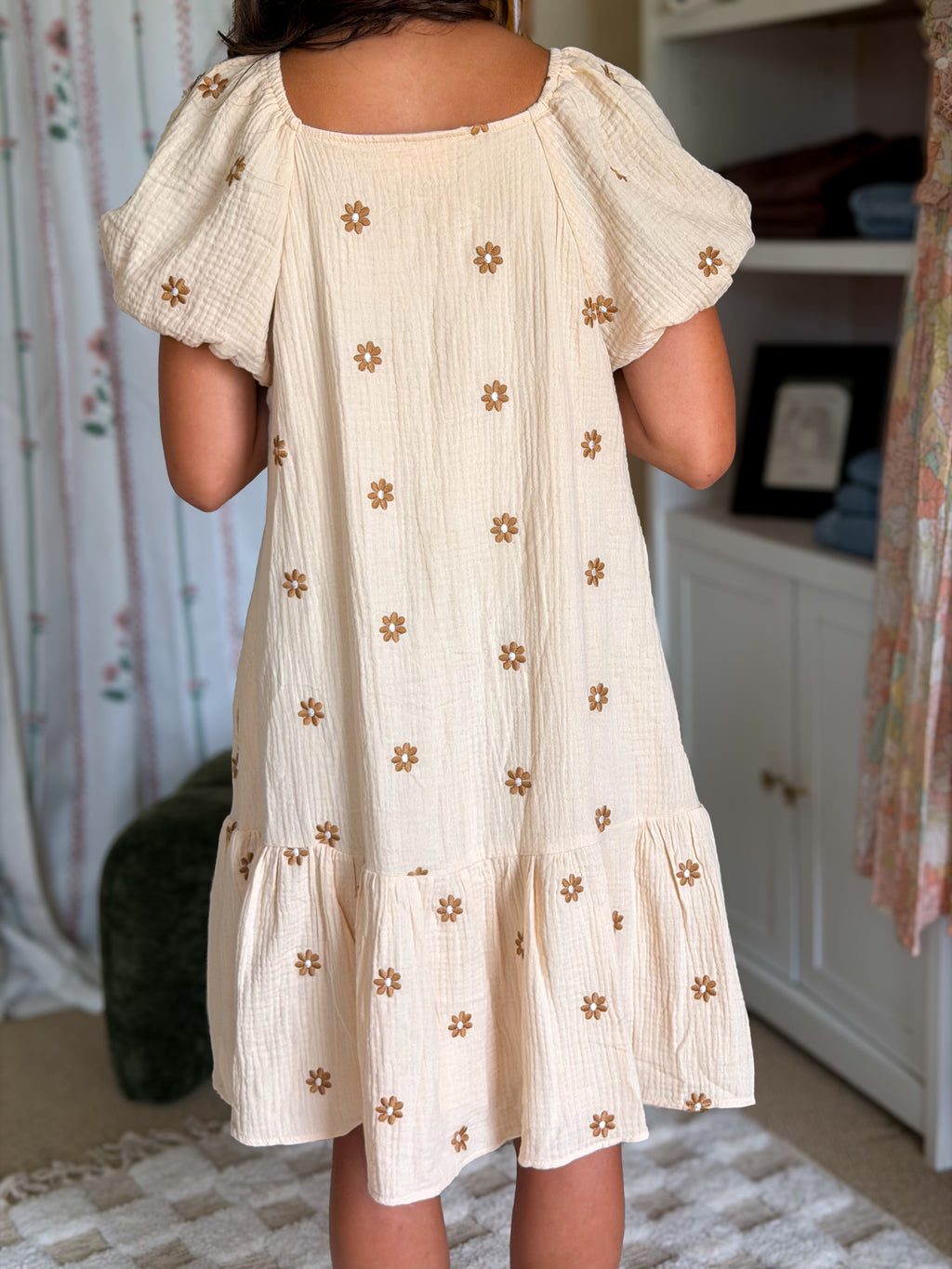 Floral Embroidered Bubble Dress