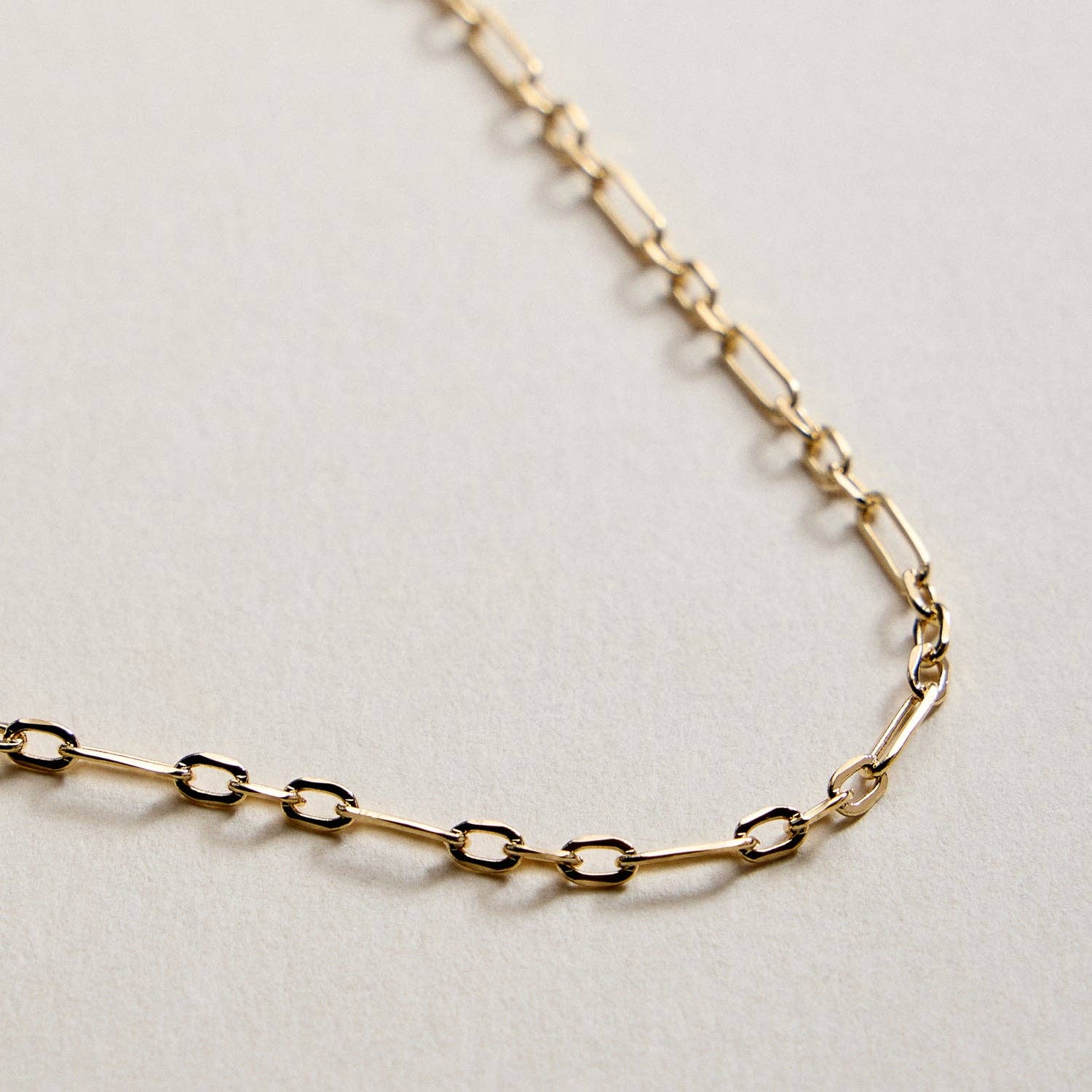 Gold Filled Oval Links Paperclip Necklace