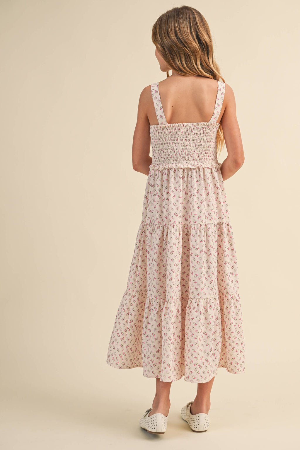 Smocked Tiered Midi Dress