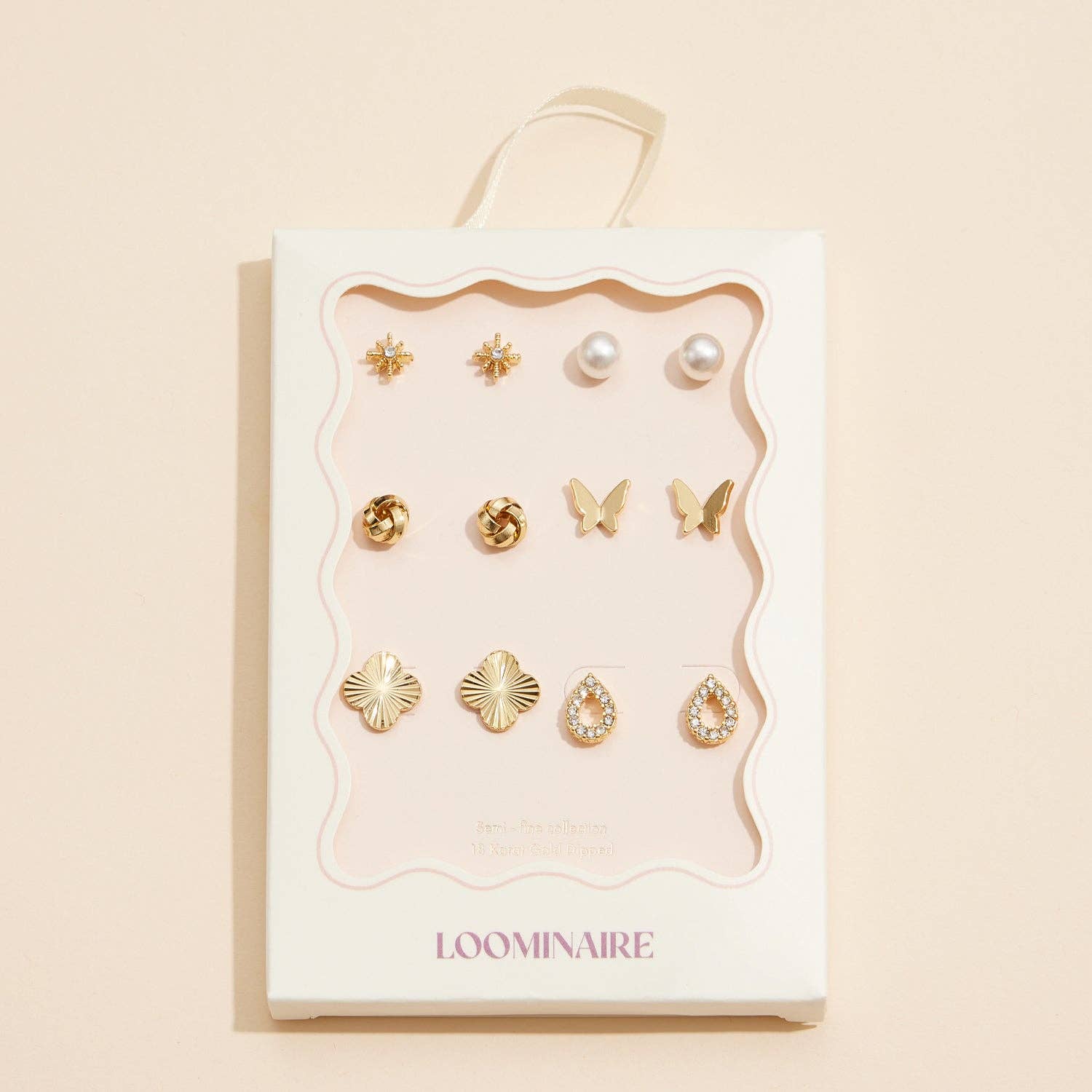 6-Piece Stud Earring Set | Butterflies, Pearls & Crystals