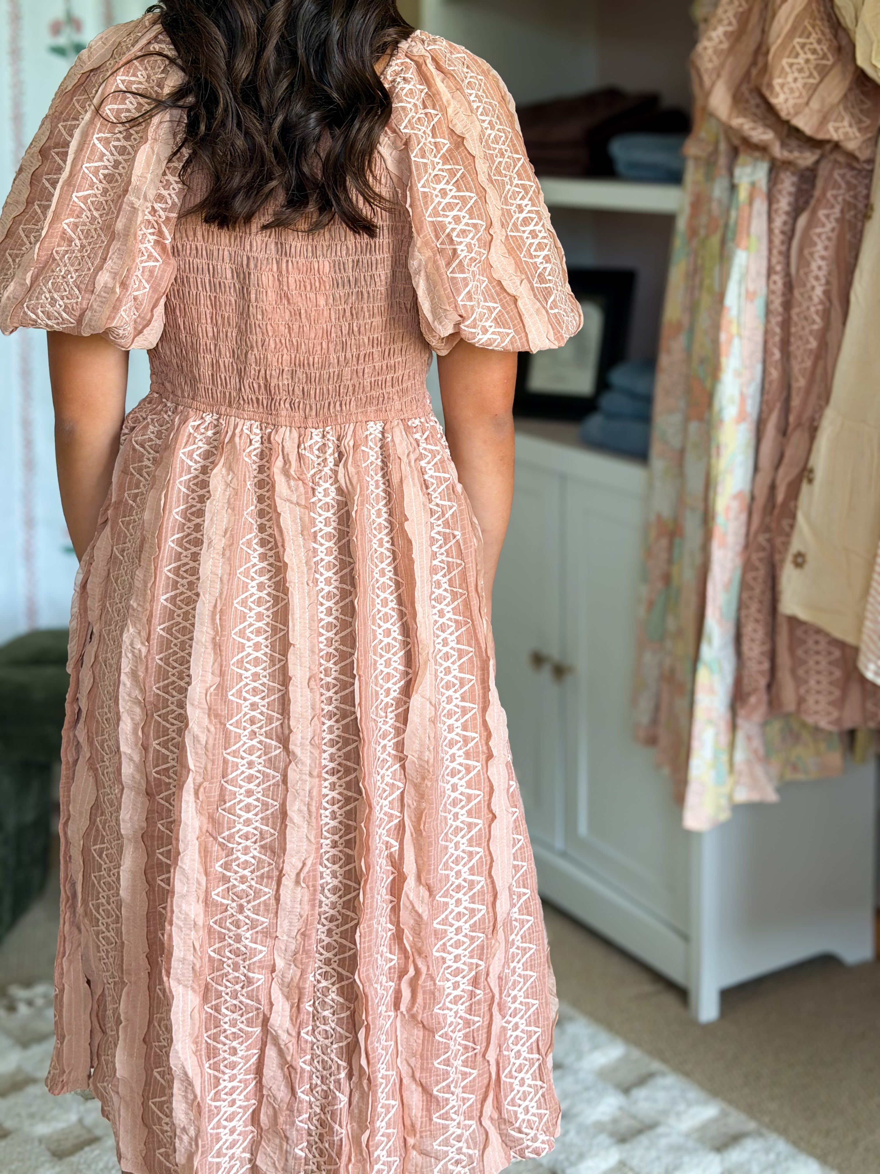 Textured Blush Dress