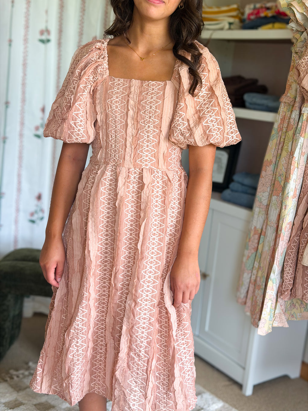 Textured Blush Dress