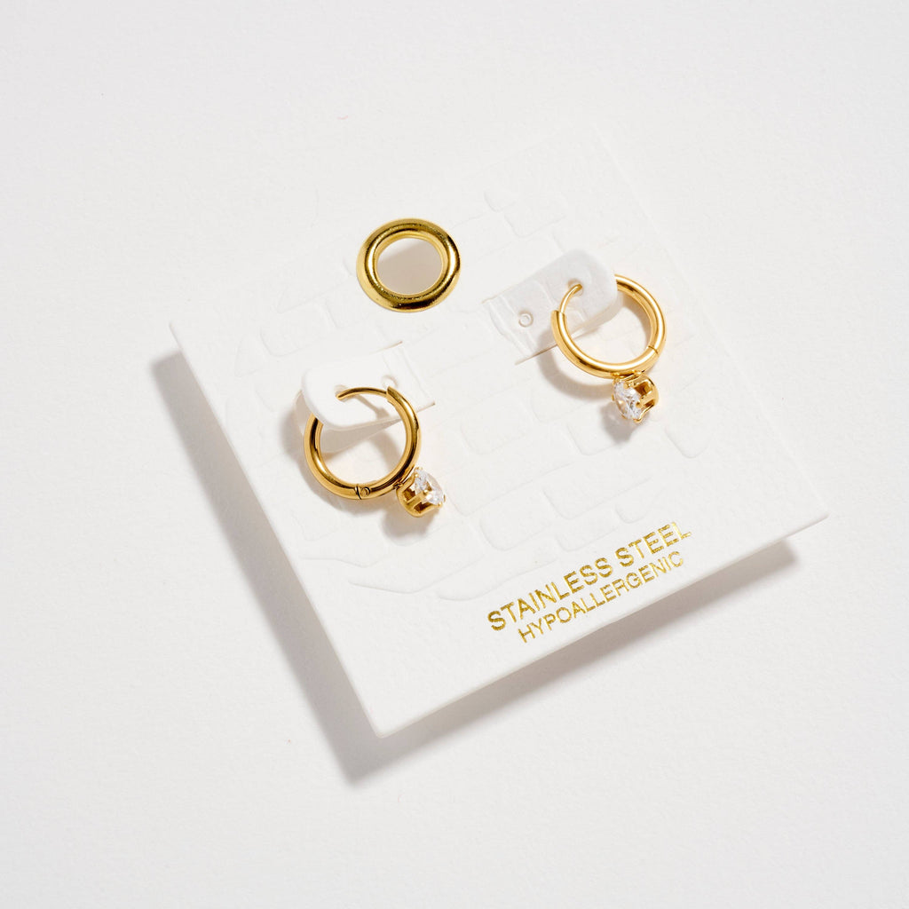 Drop Hoop Earrings