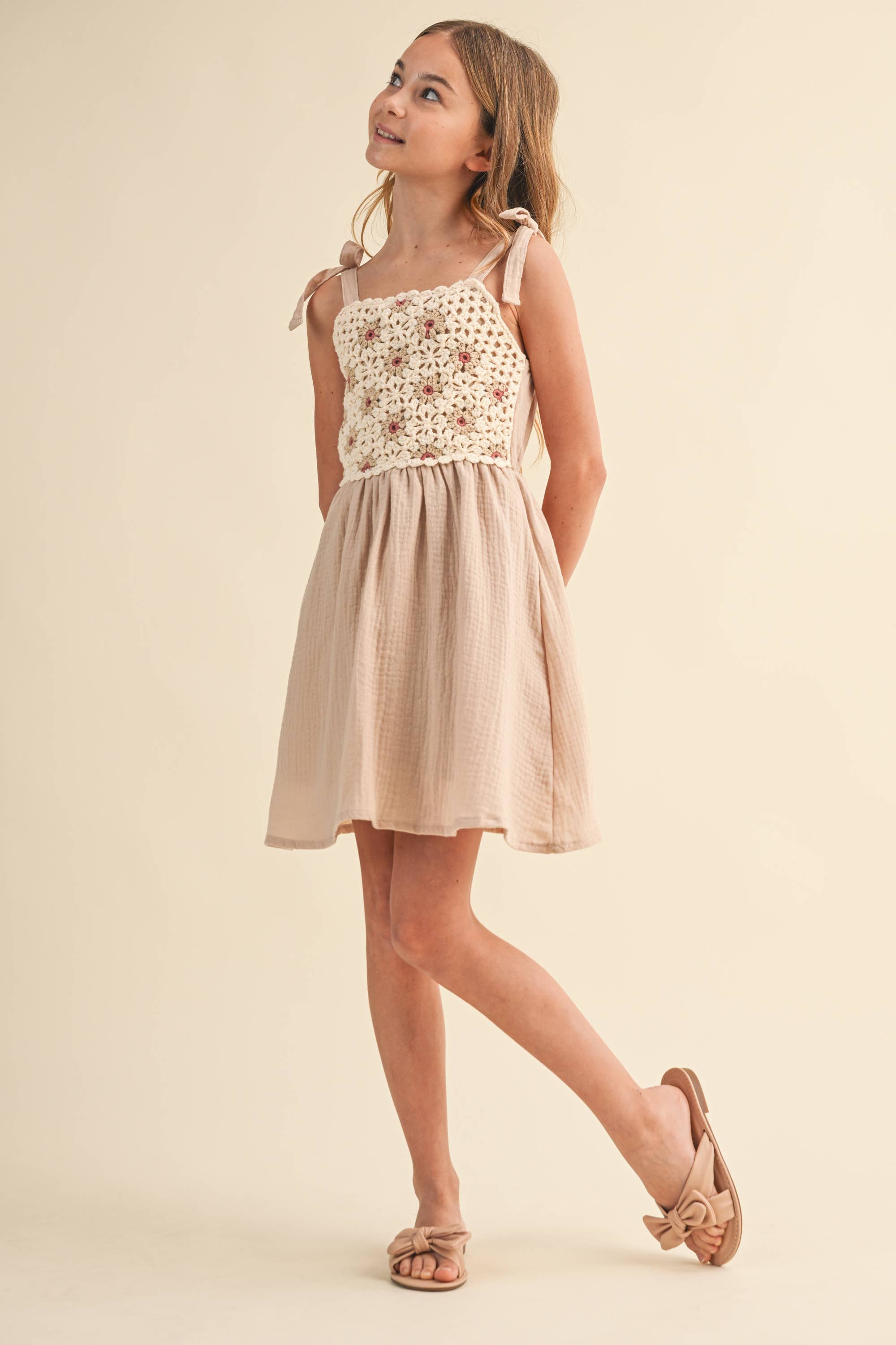 Crochet Tie Shoulder Dress
