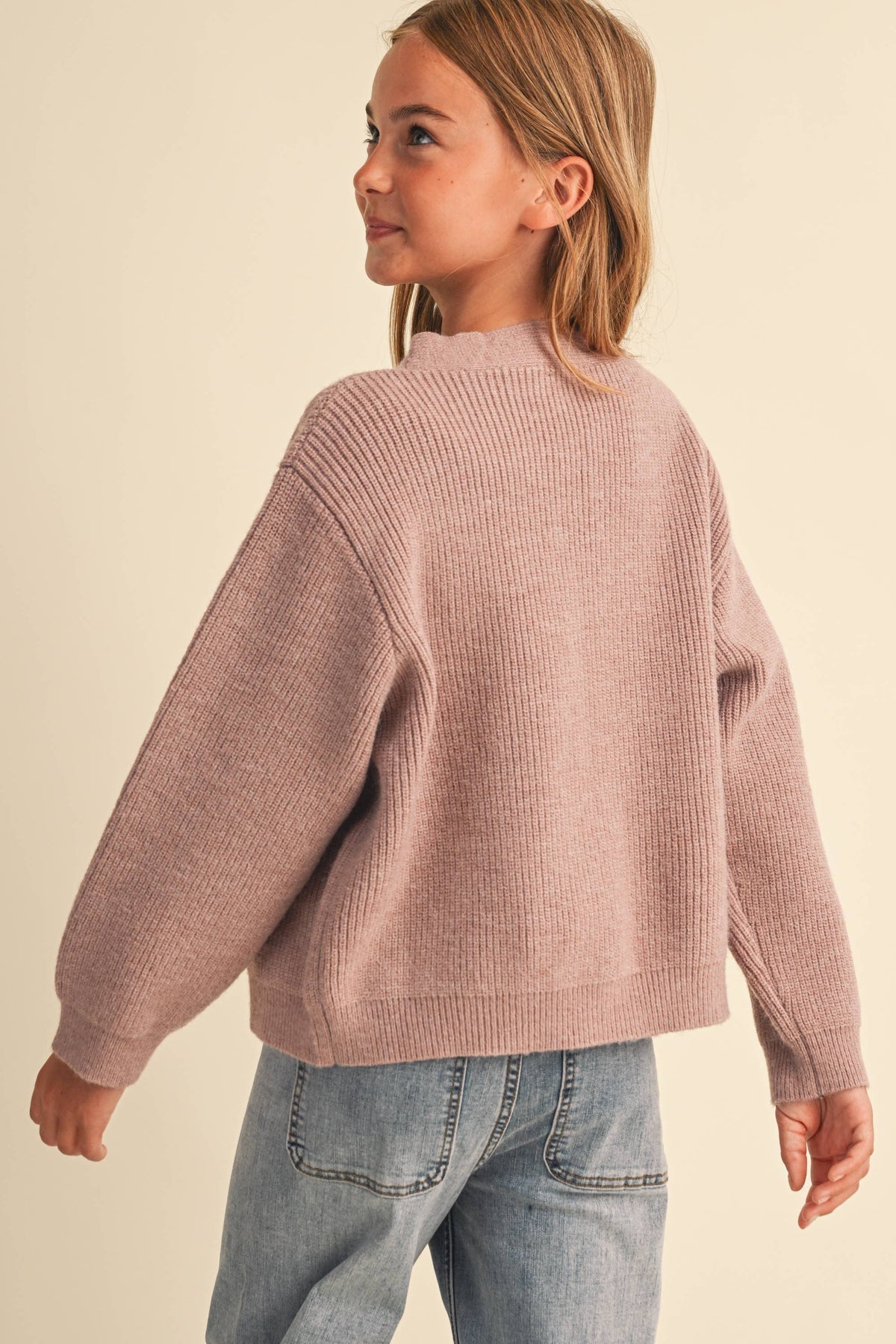 The Mauve Bow Cardigan