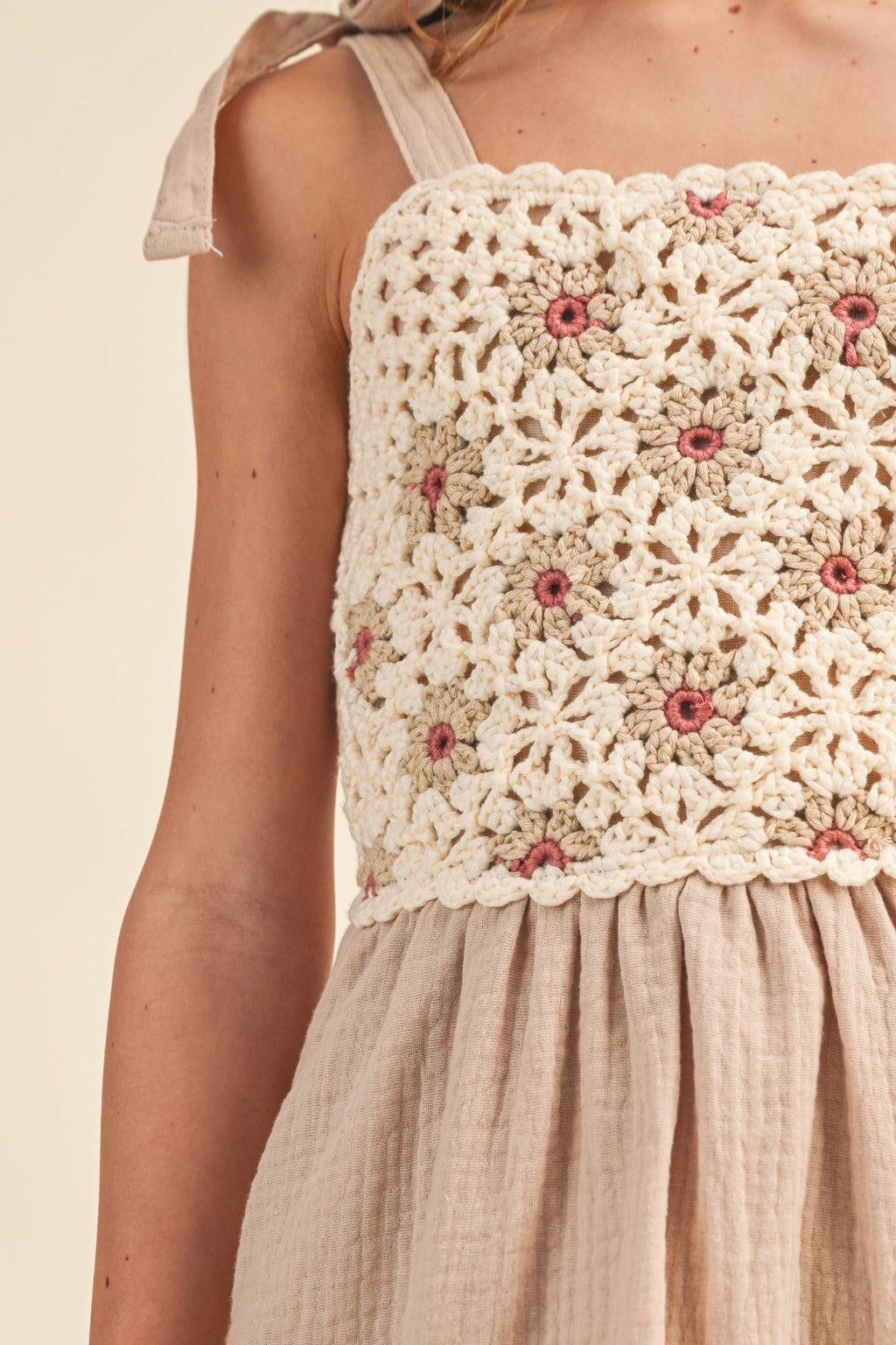 Crochet Tie Shoulder Dress