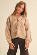 Oatmeal Bow Cardigan