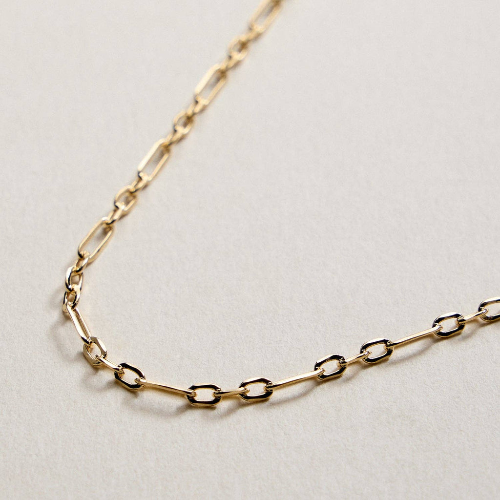 Gold Filled Oval Links Paperclip Necklace